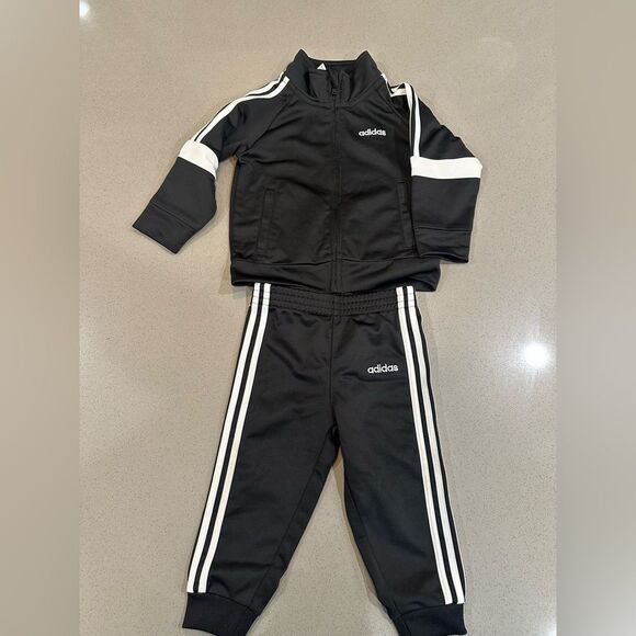 Adidas baby matching jogger track suit set: pants and zip jacket: size 12 months - Picture 1 of 9